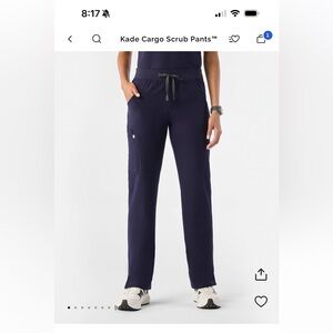 Figs Women's Navy cargo scrub pants